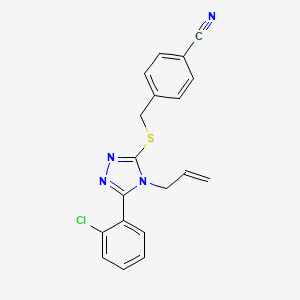 molecular formula C19H15ClN4S B3485583 4-({[4-allyl-5-(2-chlorophenyl)-4H-1,2,4-triazol-3-yl]thio}methyl)benzonitrile 