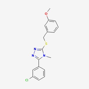 molecular formula C17H16ClN3OS B3485593 3-(3-chlorophenyl)-5-[(3-methoxybenzyl)thio]-4-methyl-4H-1,2,4-triazole 