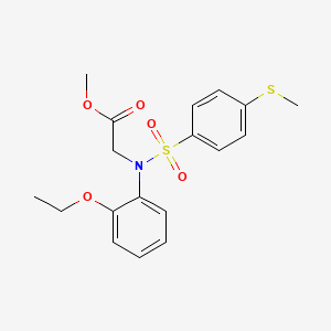 methyl 2-(2-ethoxy-N-(4-methylsulfanylphenyl)sulfonylanilino)acetate