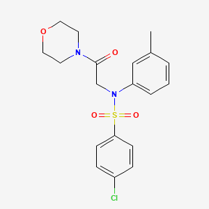 molecular formula C19H21ClN2O4S B3485607 4-chloro-N-(3-methylphenyl)-N-[2-(4-morpholinyl)-2-oxoethyl]benzenesulfonamide 