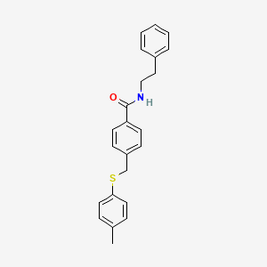 4-{[(4-methylphenyl)thio]methyl}-N-(2-phenylethyl)benzamide