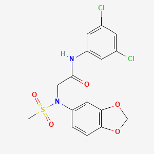 N~2~-1,3-benzodioxol-5-yl-N~1~-(3,5-dichlorophenyl)-N~2~-(methylsulfonyl)glycinamide