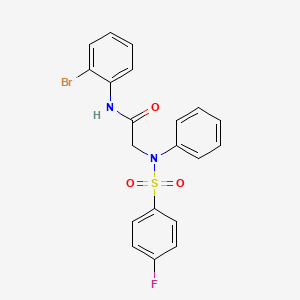 N~1~-(2-bromophenyl)-N~2~-[(4-fluorophenyl)sulfonyl]-N~2~-phenylglycinamide