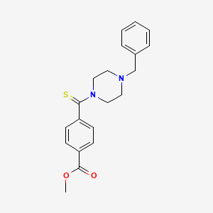 molecular formula C20H22N2O2S B3485634 methyl 4-[(4-benzyl-1-piperazinyl)carbonothioyl]benzoate 