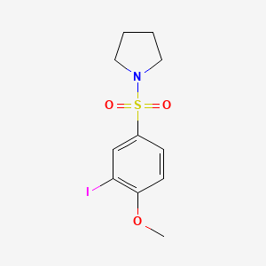 molecular formula C11H14INO3S B3485735 1-[(3-iodo-4-methoxyphenyl)sulfonyl]pyrrolidine 