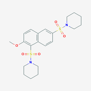 1,1'-[(2-methoxy-1,6-naphthalenediyl)disulfonyl]dipiperidine