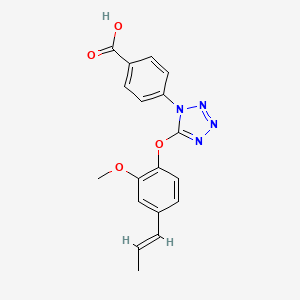 4-{5-[2-methoxy-4-(1-propen-1-yl)phenoxy]-1H-tetrazol-1-yl}benzoic acid