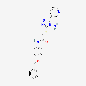 2-{[4-amino-5-(pyridin-3-yl)-4H-1,2,4-triazol-3-yl]sulfanyl}-N-[4-(benzyloxy)phenyl]acetamide