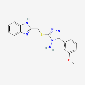 3-(1H-benzimidazol-2-ylmethylsulfanyl)-5-(3-methoxyphenyl)-1,2,4-triazol-4-amine