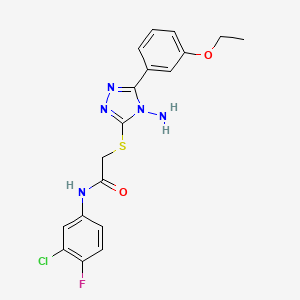 2-[4-amino-5-(3-ethoxyphenyl)(1,2,4-triazol-3-ylthio)]-N-(3-chloro-4-fluorophe nyl)acetamide