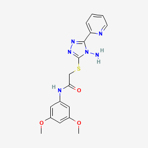 2-{[4-amino-5-(pyridin-2-yl)-4H-1,2,4-triazol-3-yl]sulfanyl}-N-(3,5-dimethoxyphenyl)acetamide