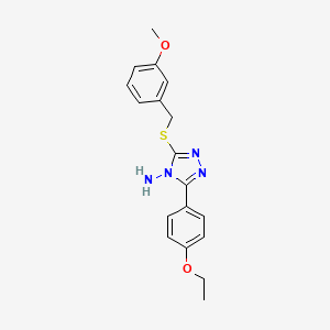 5-(4-Ethoxyphenyl)-3-[(3-methoxyphenyl)methylthio]-1,2,4-triazole-4-ylamine