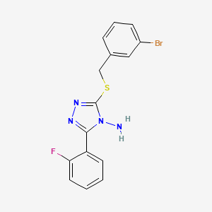 5-[(3-Bromophenyl)methylthio]-3-(2-fluorophenyl)-1,2,4-triazole-4-ylamine