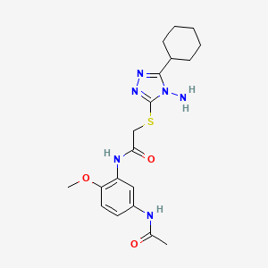 N-[5-(acetylamino)-2-methoxyphenyl]-2-(4-amino-5-cyclohexyl(1,2,4-triazol-3-yl thio))acetamide