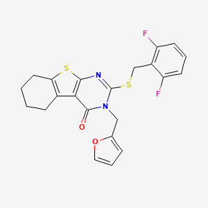 2-[(2,6-difluorobenzyl)sulfanyl]-3-(furan-2-ylmethyl)-5,6,7,8-tetrahydro[1]benzothieno[2,3-d]pyrimidin-4(3H)-one