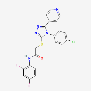 2-{[4-(4-chlorophenyl)-5-(pyridin-4-yl)-4H-1,2,4-triazol-3-yl]sulfanyl}-N-(2,4-difluorophenyl)acetamide