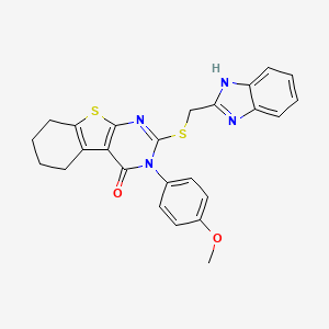 2-[(1H-benzimidazol-2-ylmethyl)thio]-3-(4-methoxyphenyl)-5,6,7,8-tetrahydro[1]benzothieno[2,3-d]pyrimidin-4(3H)-one