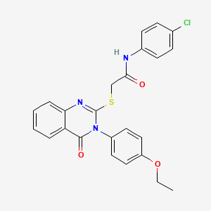 N-(4-CHLOROPHENYL)-2-{[3-(4-ETHOXYPHENYL)-4-OXO-3,4-DIHYDRO-2-QUINAZOLINYL]SULFANYL}ACETAMIDE