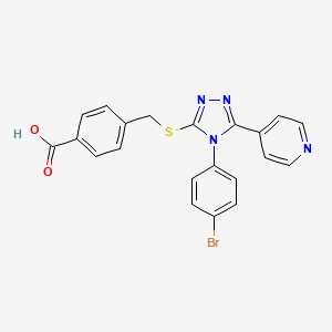 4-({[4-(4-bromophenyl)-5-(4-pyridinyl)-4H-1,2,4-triazol-3-yl]thio}methyl)benzoic acid