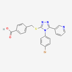 4-[[4-(4-bromophenyl)-5-pyridin-3-yl-1,2,4-triazol-3-yl]sulfanylmethyl]benzoic Acid