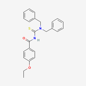 molecular formula C24H24N2O2S B3486088 N-[(dibenzylamino)carbonothioyl]-4-ethoxybenzamide 