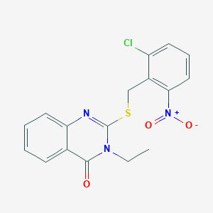 2-[(2-chloro-6-nitrobenzyl)thio]-3-ethyl-4(3H)-quinazolinone