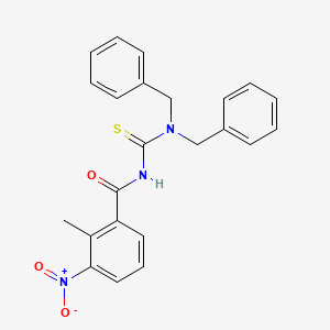 N-[(dibenzylamino)carbonothioyl]-2-methyl-3-nitrobenzamide