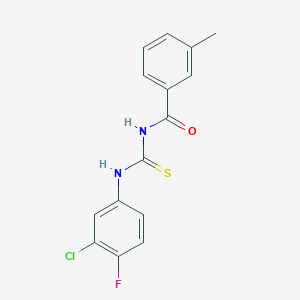 N-{[(3-chloro-4-fluorophenyl)amino]carbonothioyl}-3-methylbenzamide