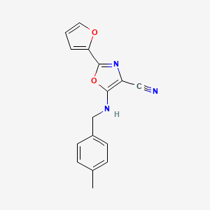 2-(2-furyl)-5-[(4-methylbenzyl)amino]-1,3-oxazole-4-carbonitrile