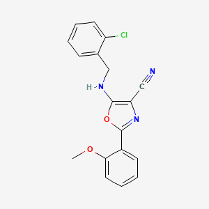 5-[(2-chlorobenzyl)amino]-2-(2-methoxyphenyl)-1,3-oxazole-4-carbonitrile