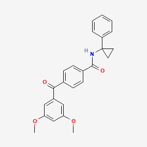 4-(3,5-dimethoxybenzoyl)-N-(1-phenylcyclopropyl)benzamide