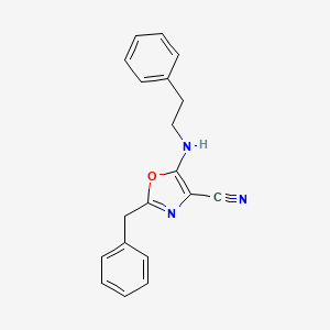 molecular formula C19H17N3O B3486178 2-benzyl-5-[(2-phenylethyl)amino]-1,3-oxazole-4-carbonitrile 