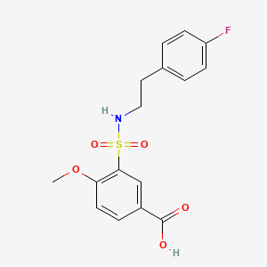 3-[2-(4-Fluorophenyl)ethylsulfamoyl]-4-methoxybenzoic acid