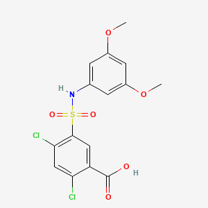 2,4-dichloro-5-{[(3,5-dimethoxyphenyl)amino]sulfonyl}benzoic acid