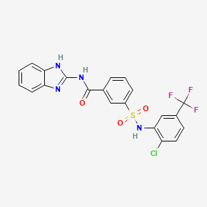 N-(1H-benzimidazol-2-yl)-3-[[2-chloro-5-(trifluoromethyl)phenyl]sulfamoyl]benzamide