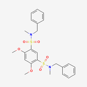 molecular formula C24H28N2O6S2 B3486203 N,N'-dibenzyl-4,6-dimethoxy-N,N'-dimethyl-1,3-benzenedisulfonamide 