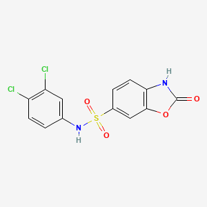 N-(3,4-dichlorophenyl)-2-oxo-3H-1,3-benzoxazole-6-sulfonamide