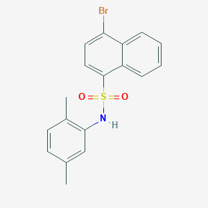 molecular formula C18H16BrNO2S B3486230 4-bromo-N-(2,5-dimethylphenyl)-1-naphthalenesulfonamide 