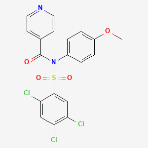 N-(4-methoxyphenyl)-N-(2,4,5-trichlorophenyl)sulfonylpyridine-4-carboxamide