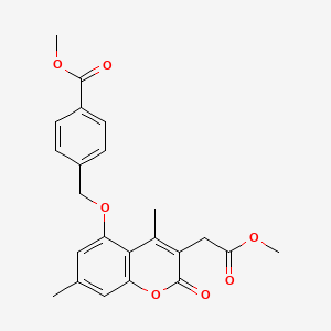 methyl 4-({[3-(2-methoxy-2-oxoethyl)-4,7-dimethyl-2-oxo-2H-chromen-5-yl]oxy}methyl)benzoate