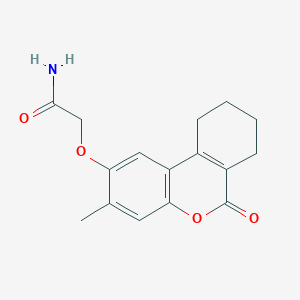 2-({3-METHYL-6-OXO-6H,7H,8H,9H,10H-CYCLOHEXA[C]CHROMEN-2-YL}OXY)ACETAMIDE