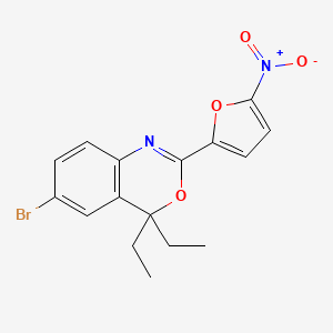 6-bromo-4,4-diethyl-2-(5-nitro-2-furyl)-4H-3,1-benzoxazine