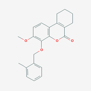 3-METHOXY-4-[(2-METHYLPHENYL)METHOXY]-6H,7H,8H,9H,10H-CYCLOHEXA[C]CHROMEN-6-ONE