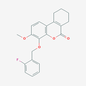 4-[(2-FLUOROPHENYL)METHOXY]-3-METHOXY-6H,7H,8H,9H,10H-CYCLOHEXA[C]CHROMEN-6-ONE