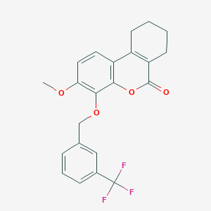 3-METHOXY-4-{[3-(TRIFLUOROMETHYL)PHENYL]METHOXY}-6H,7H,8H,9H,10H-CYCLOHEXA[C]CHROMEN-6-ONE