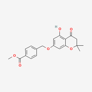 methyl 4-{[(5-hydroxy-2,2-dimethyl-4-oxo-3,4-dihydro-2H-chromen-7-yl)oxy]methyl}benzoate