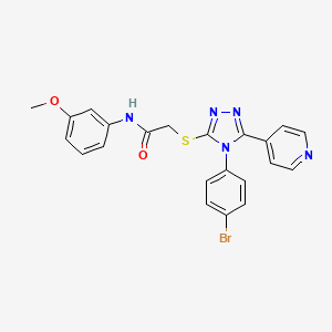 2-{[4-(4-bromophenyl)-5-(4-pyridinyl)-4H-1,2,4-triazol-3-yl]thio}-N-(3-methoxyphenyl)acetamide