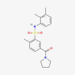 N-(2,3-dimethylphenyl)-2-methyl-5-(1-pyrrolidinylcarbonyl)benzenesulfonamide