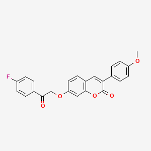 7-[2-(4-Fluorophenyl)-2-oxoethoxy]-3-(4-methoxyphenyl)chromen-2-one