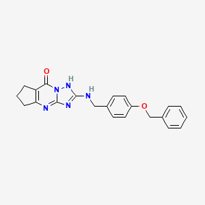 2-{[4-(benzyloxy)benzyl]amino}-4,5,6,7-tetrahydro-8H-cyclopenta[d][1,2,4]triazolo[1,5-a]pyrimidin-8-one